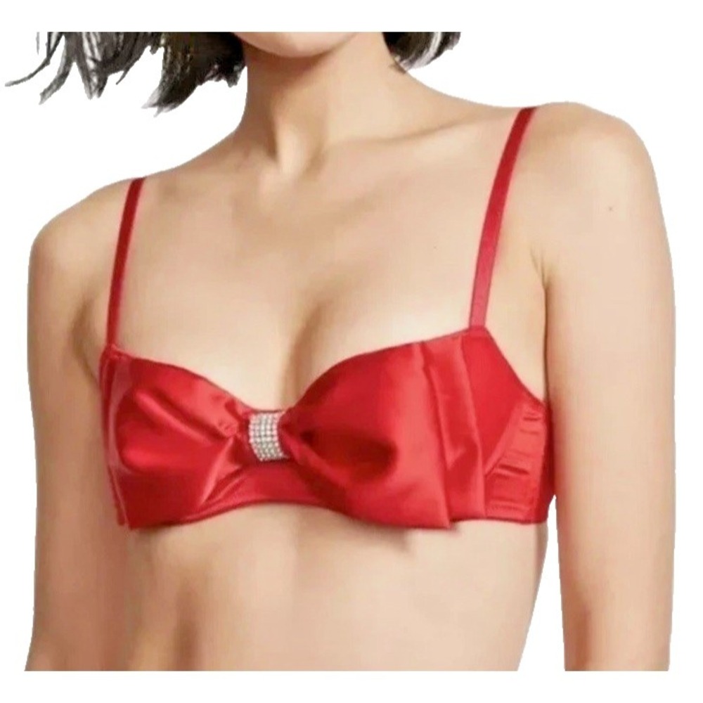 Victoria's Secret Dream ANGELS Wicked Unlined Bow Balconette Bra 38DDD